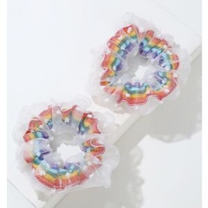 Lace Rainbow Scrunchies 